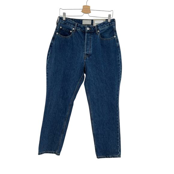 Everlane The Curvy‎ 90s Cheeky Straight Jeans Rigid Wash Blue Size 30 Crop - Picture 2 of 16